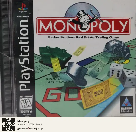 Monopoly PlayStation, NTSC box front