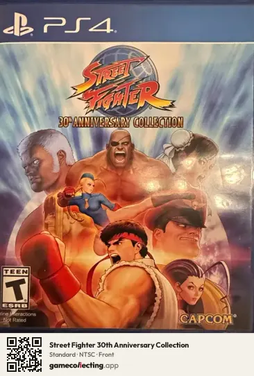 Street Fighter 30th Anniversary Collection PlayStation 4, NTSC box front