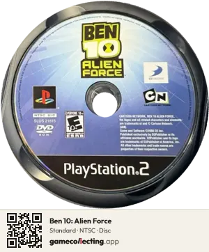 Ben 10: Alien Force PlayStation 2, NTSC disc