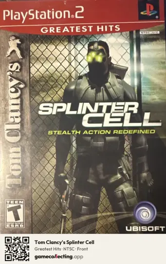 Tom Clancy's Splinter Cell PlayStation 2, NTSC box front