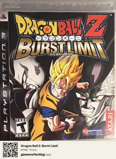 Dragon Ball Z: Burst Limit PlayStation 3, NTSC box front