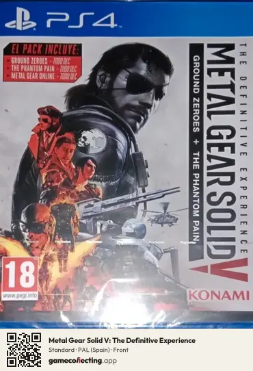 Metal Gear Solid V: The Definitive Experience PlayStation 4, Spain box front