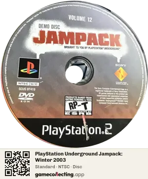 PlayStation Underground Jampack: Winter 2003 PlayStation 2, NTSC disc
