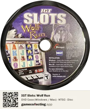 IGT Slots: Wolf Run Computer, NTSC disc