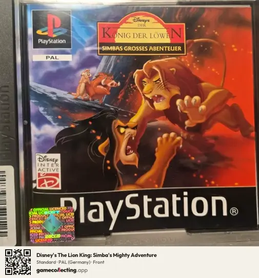 Disney's The Lion King: Simba's Mighty Adventure PlayStation, Germany box front