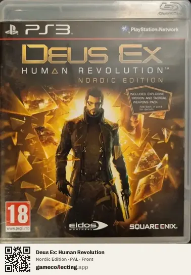 Deus Ex: Human Revolution PlayStation 3, PAL box front