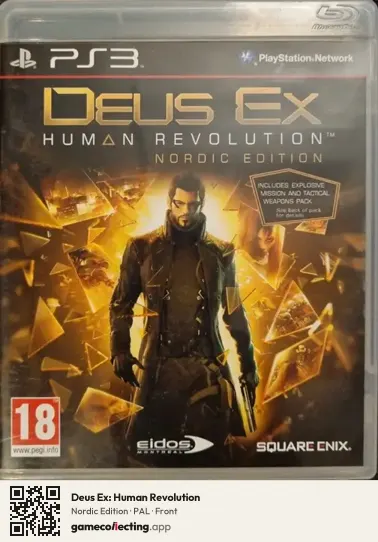 Deus Ex: Human Revolution PlayStation 3, PAL box front