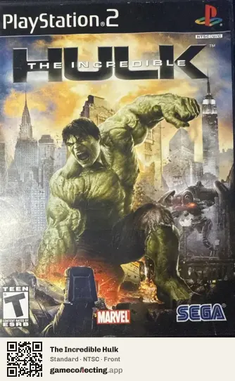 The Incredible Hulk PlayStation 2, NTSC box front