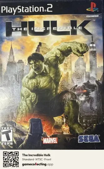 The Incredible Hulk PlayStation 2, NTSC box front