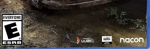 WRC 9, the ESRB box on its front