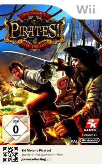 Sid Meier's Pirates! Nintendo Wii, Germany box front