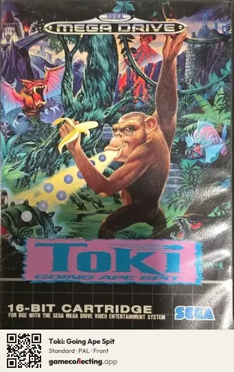 Toki: Going Ape Spit Sega Mega Drive / Genesis, PAL box front