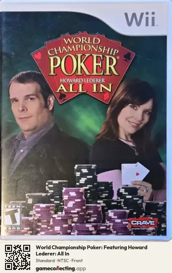 World Championship Poker: Featuring Howard Lederer: All In Nintendo Wii, NTSC box front