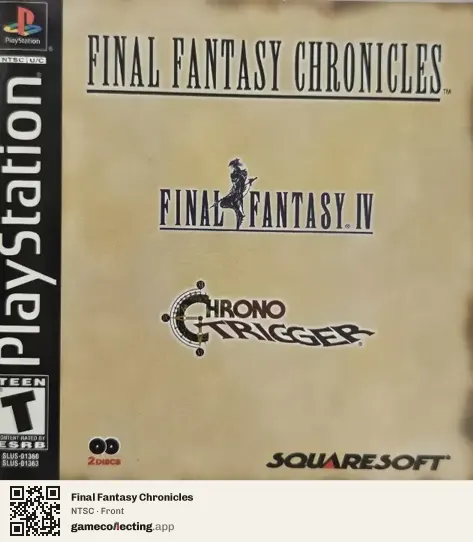 Final Fantasy Chronicles PlayStation, NTSC box front