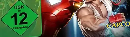 Marvel vs. Capcom 3: Fate of Two Worlds, the USK square on its front