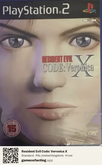 Resident Evil Code: Veronica X PlayStation 2, United Kingdom box front