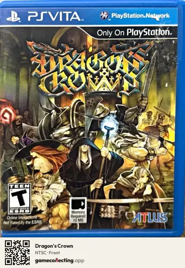 Dragon's Crown PlayStation Vita, NTSC box front