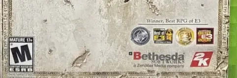 The Elder Scrolls IV: Oblivion, the ESRB box on its front