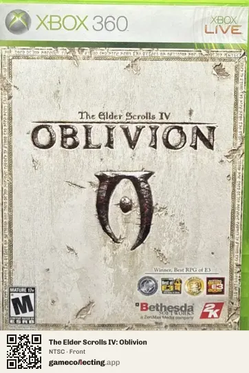 The Elder Scrolls IV: Oblivion Xbox 360, NTSC box front