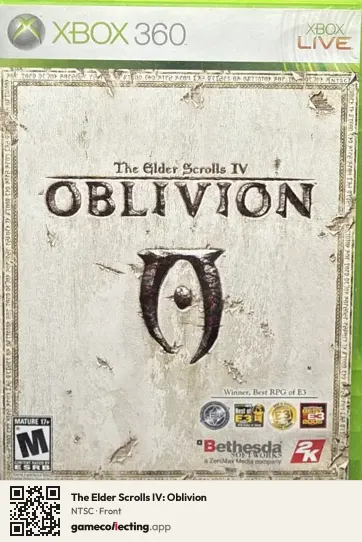 The Elder Scrolls IV: Oblivion Xbox 360, NTSC box front