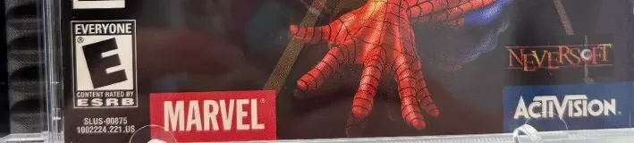 Spider-Man, the ESRB box on its front