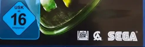 Alien: Isolation, the USK square on its front