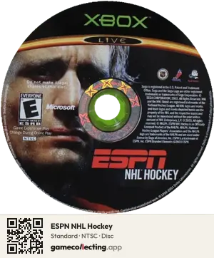 ESPN NHL Hockey Xbox, NTSC disc