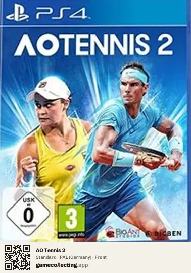 AO Tennis 2 PlayStation 4, Germany box front