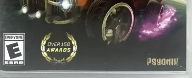 Rocket League, the ESRB box on its front