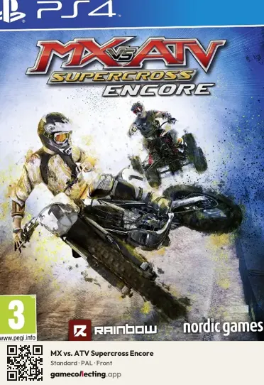 MX vs. ATV Supercross Encore PlayStation 4, PAL box front