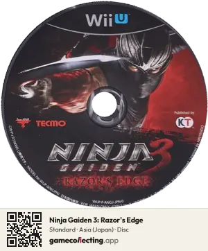 Ninja Gaiden 3: Razor's Edge Nintendo Wii U, Asia disc