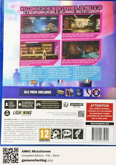ANNO: Mutationem PlayStation 5, PAL box back