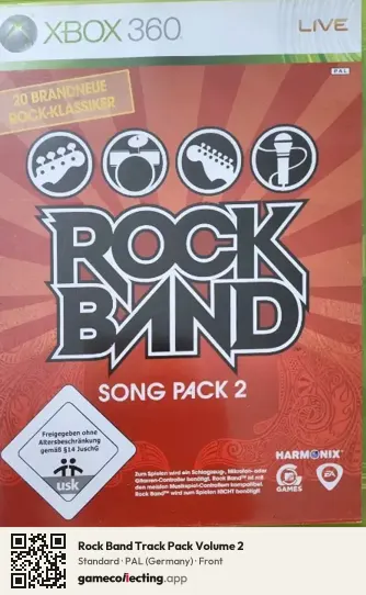 Rock Band Track Pack Volume 2 Xbox 360, Germany box front