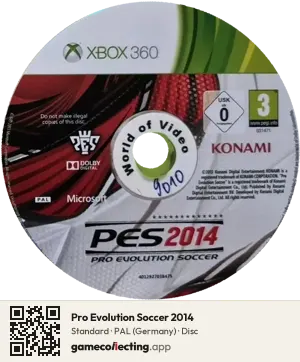 Pro Evolution Soccer 2014 Xbox 360, PAL disc