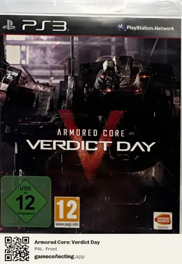 Armored Core: Verdict Day PlayStation 3, PAL box front