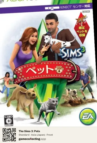 The Sims 3: Pets Xbox 360, Asia box front