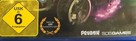 Rocket League, the USK square on its front