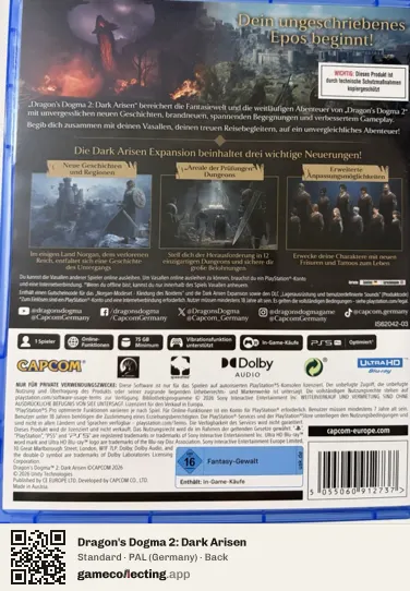 Dragon's Dogma 2: Dark Arisen PlayStation 5, Germany box back