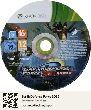 Earth Defense Force 2025 Xbox 360, PAL disc