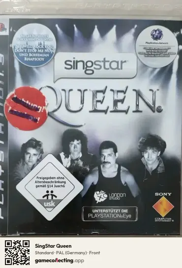SingStar Queen PlayStation 3, Germany box front