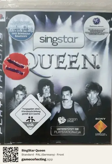 SingStar Queen PlayStation 3, Germany box front