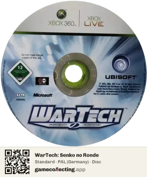 WarTech: Senko no Ronde Xbox 360, PAL disc