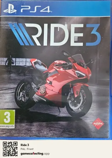 Ride 3 PlayStation 4, PAL box front
