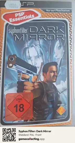 Syphon Filter: Dark Mirror PlayStation Portable, PAL box front
