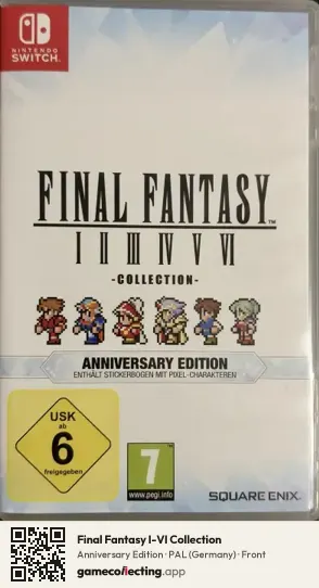 Final Fantasy I-VI Collection Nintendo Switch, Germany box front