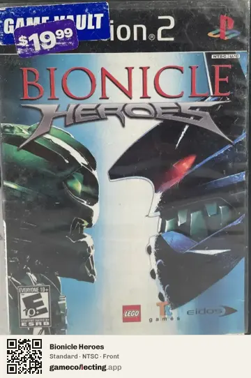 Bionicle Heroes PlayStation 2, NTSC box front