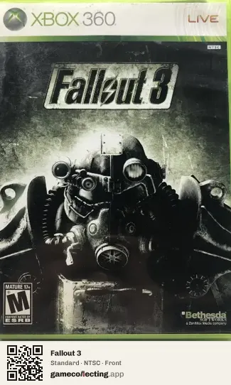 Fallout 3 Xbox 360, NTSC box front