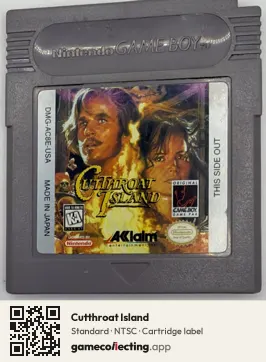 Cutthroat Island Game Boy, NTSC cartridge label