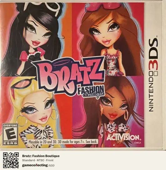 Bratz: Fashion Boutique Nintendo 3DS, NTSC box front