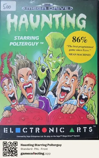 Haunting Starring Polterguy Sega Mega Drive / Genesis, PAL box front